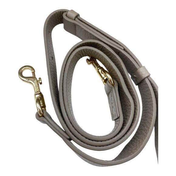 NWOT Cuyana Trapeze Top Handle Satchel Crossbody Strap Leather Stone Grey SAMPLE - Picture 10 of 14